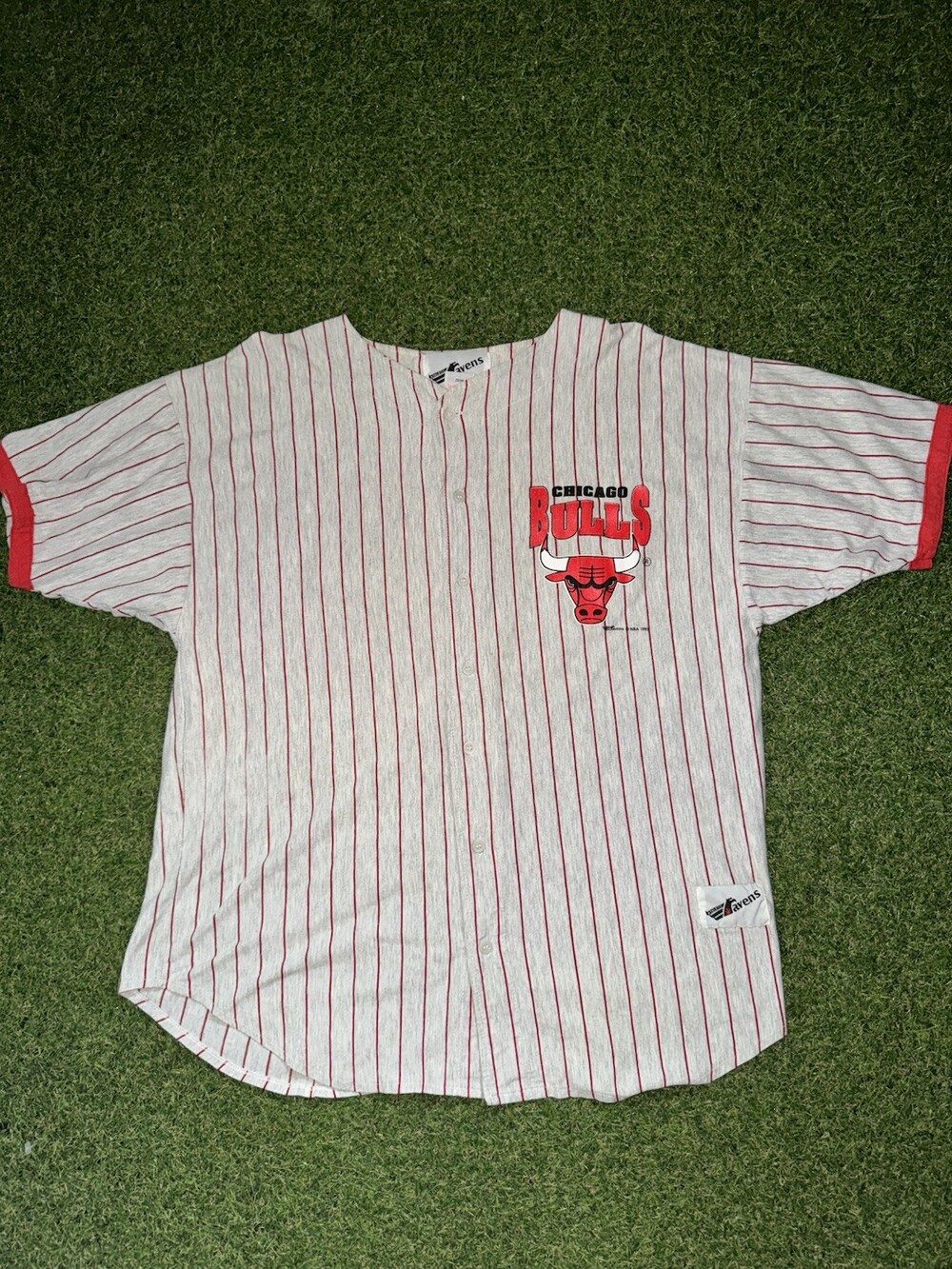 Vintage Chicago Bulls Baseball Jersey L NBA